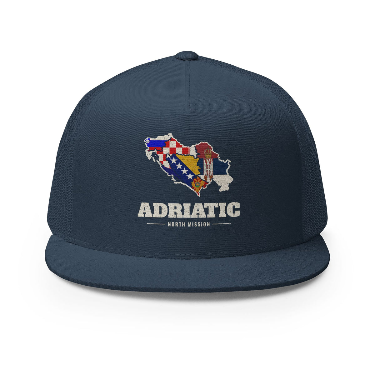 Adriatic North Mission Flag Map Trucker Hat