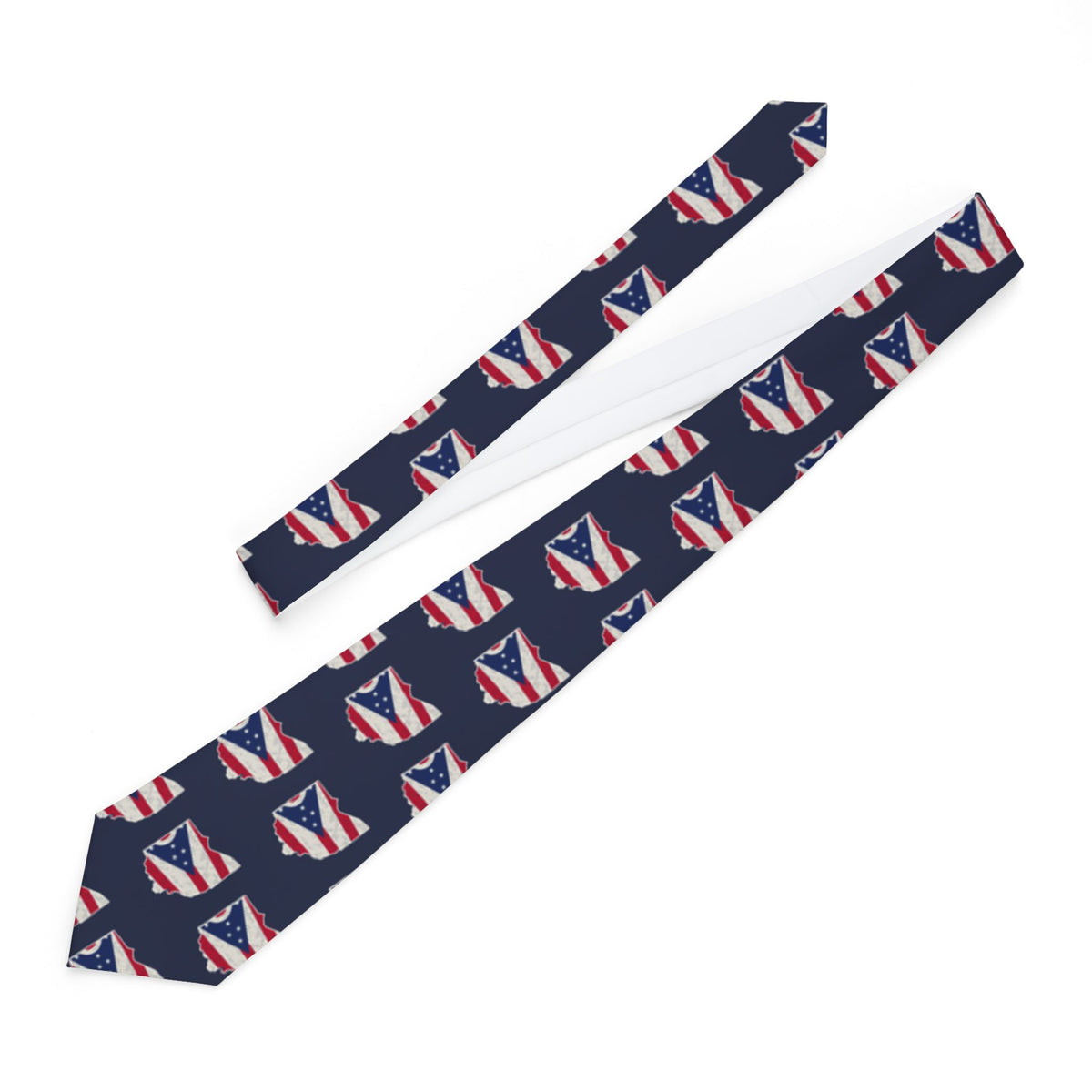 Ohio Mission Flag Map Tie