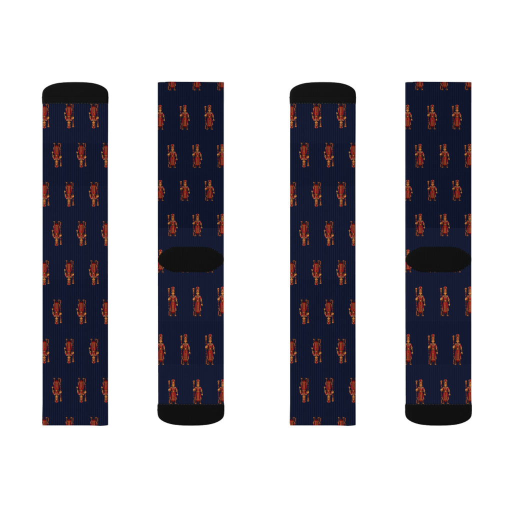 Amulonites Brick Chess crew socks by Weak Things view 2