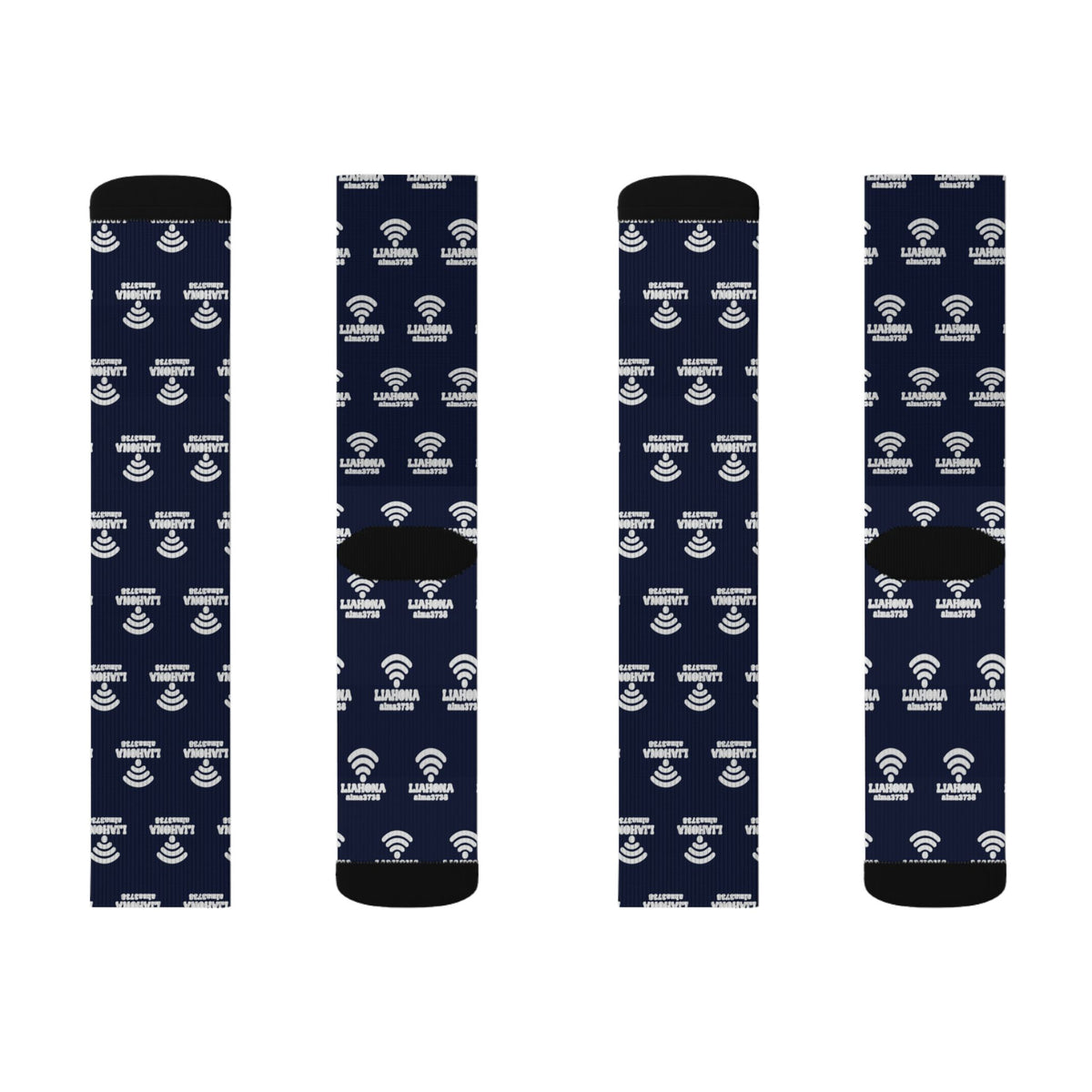 Liahona WiFi Alma 37:38 crew socks by Weak Things view 4