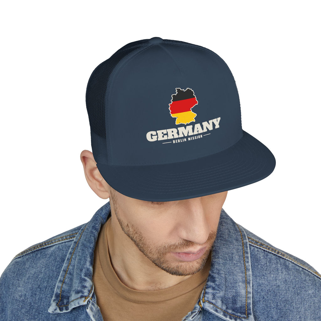 Germany Berlin Mission Flag Map Trucker Hat