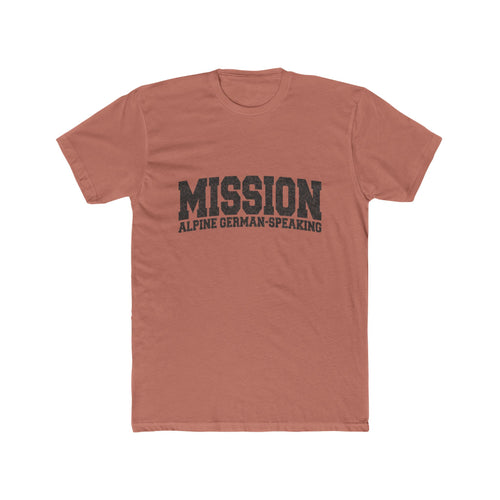 Alpine German-Speaking Mission T-Shirt in Solid Desert Pink, front view