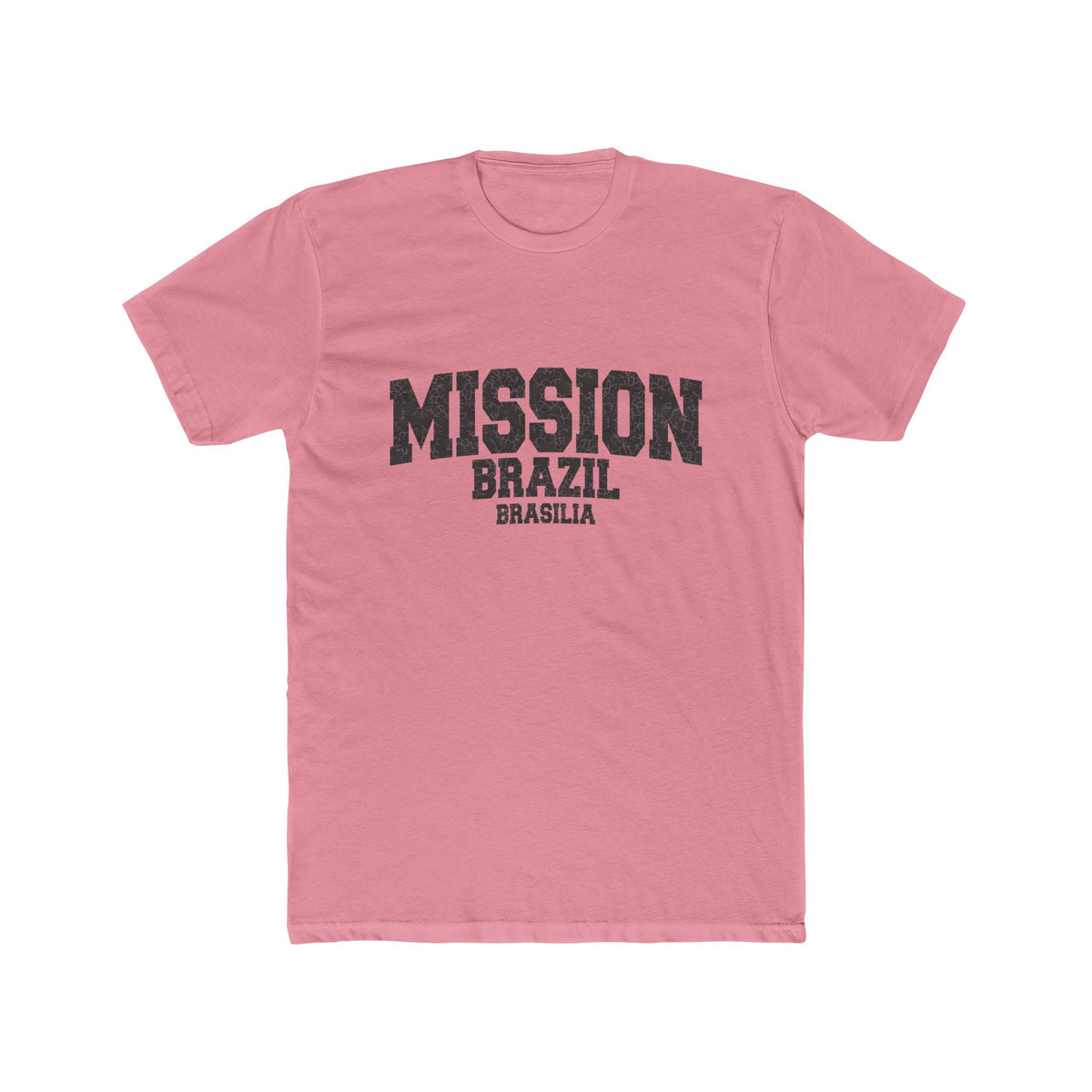 Brazil Brasilia Mission T-Shirt in Solid Light Pink, front view