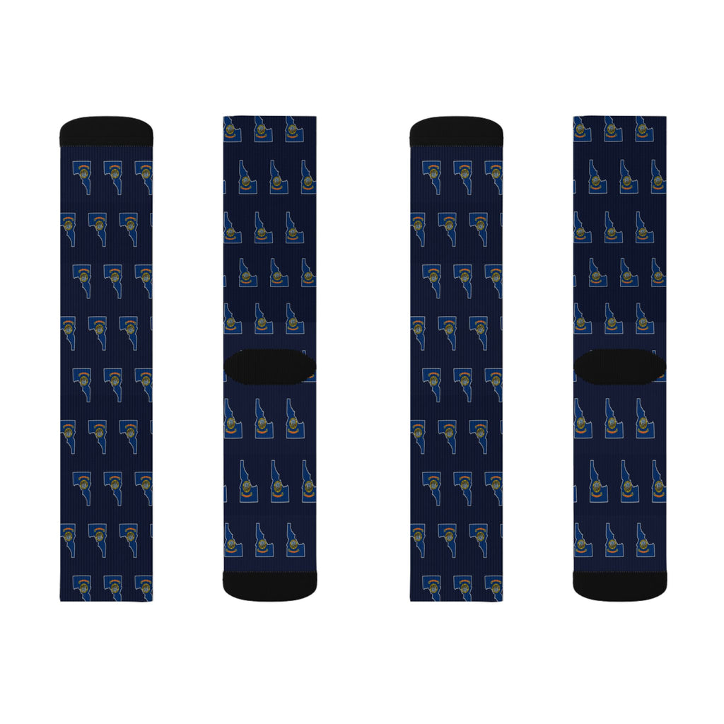 Idaho Mission Flag Map Socks