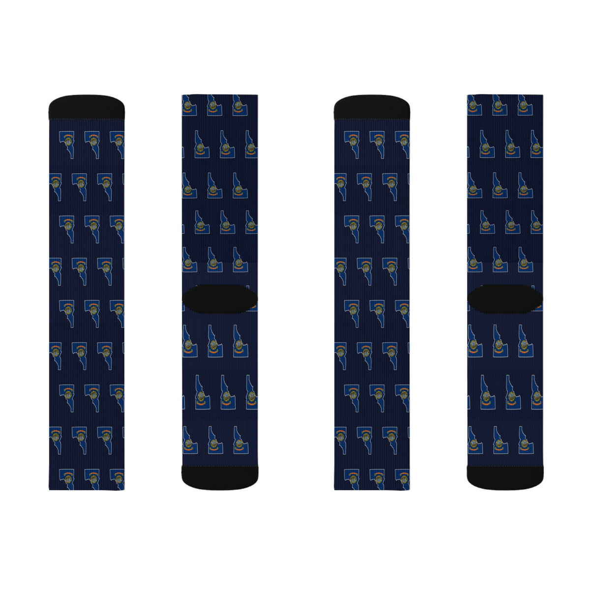 Idaho Mission Flag Map Socks