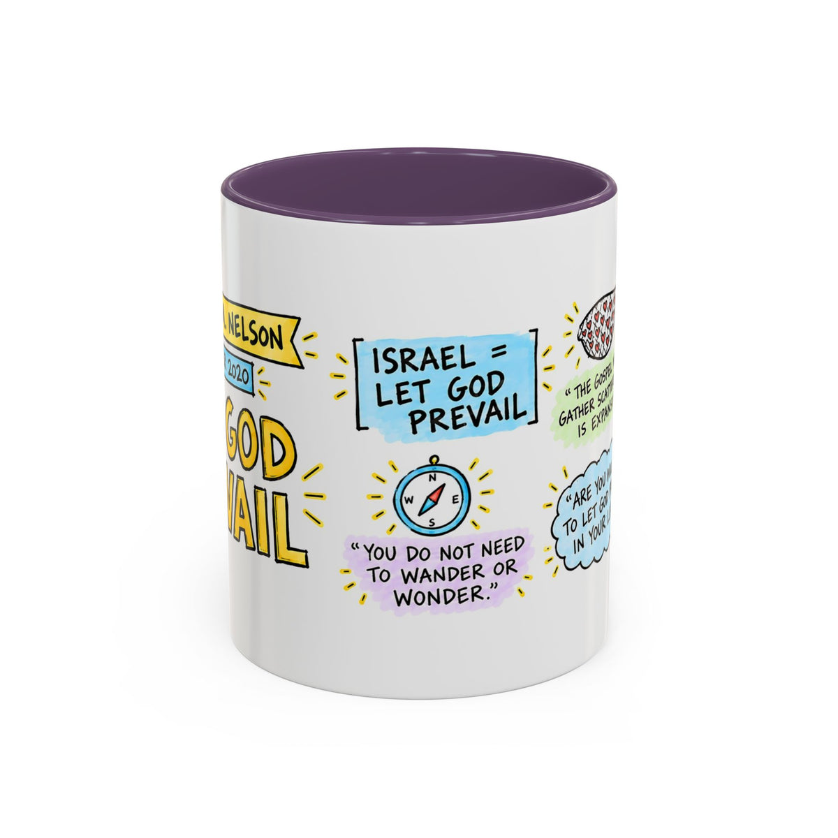 Let God Prevail Sketch Note Mug — Russell M. Nelson