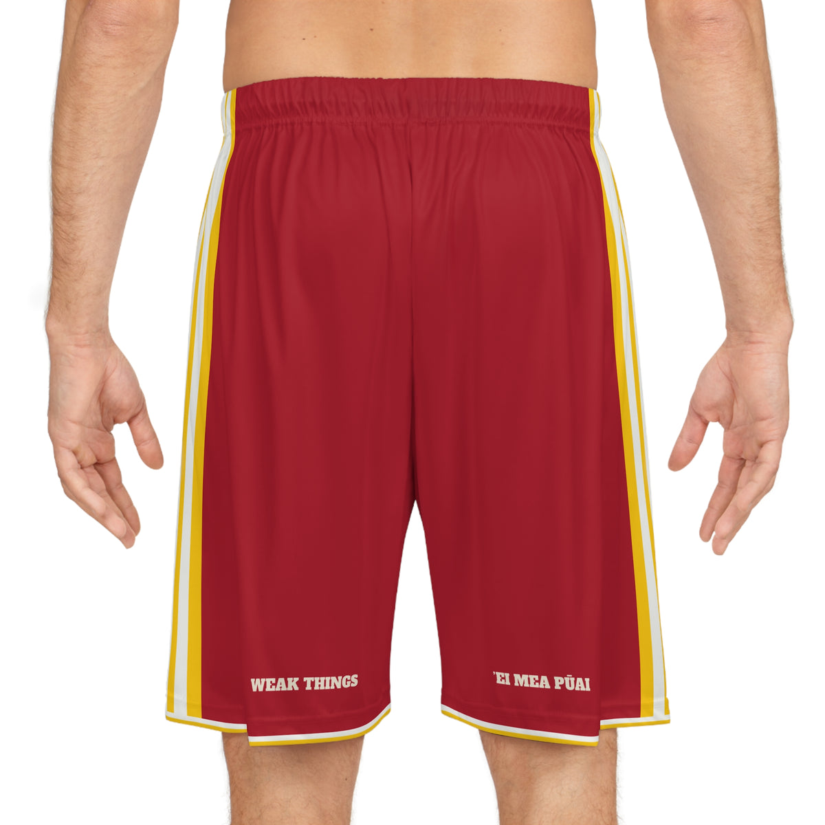Tahiti Papeete Mission Basketball Shorts, worn, back view