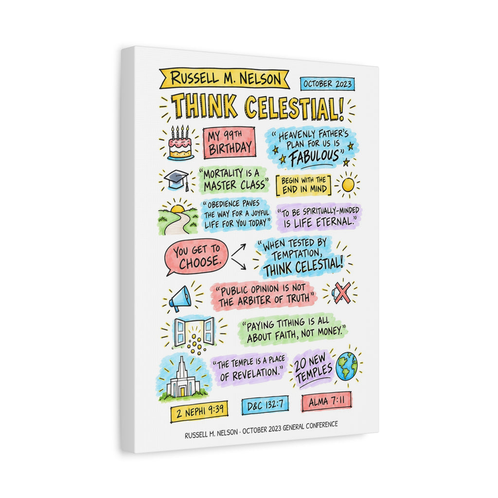 Think Celestial! Sketch Note Canvas — Russell M. Nelson