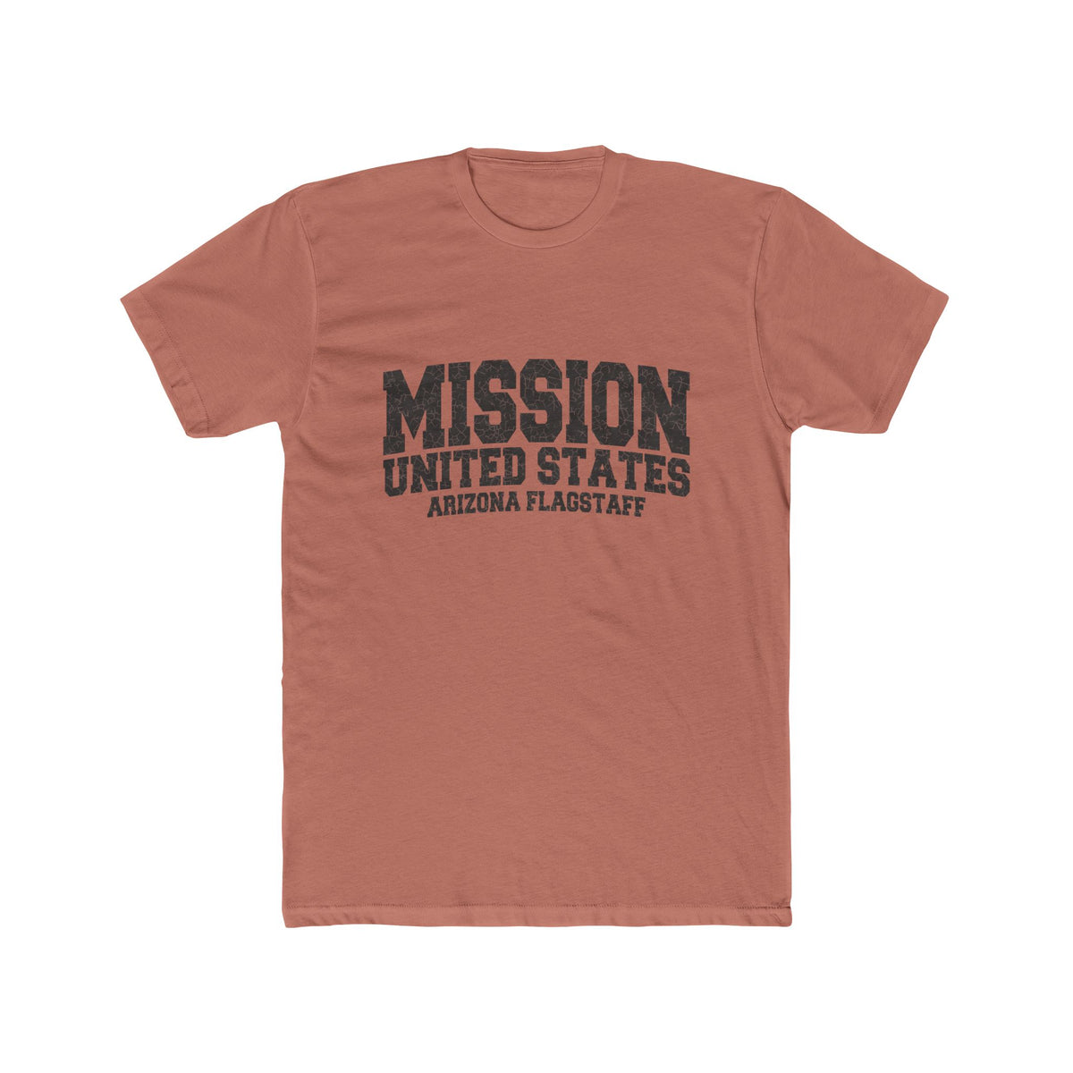 Arizona Flagstaff Mission T-Shirt in Solid Desert Pink, front view