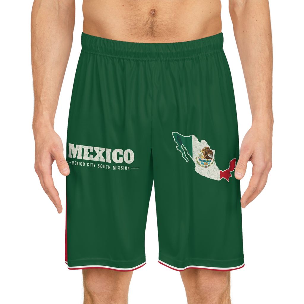 Mexico Mexico City South Mission Basketball Shorts, worn, front view