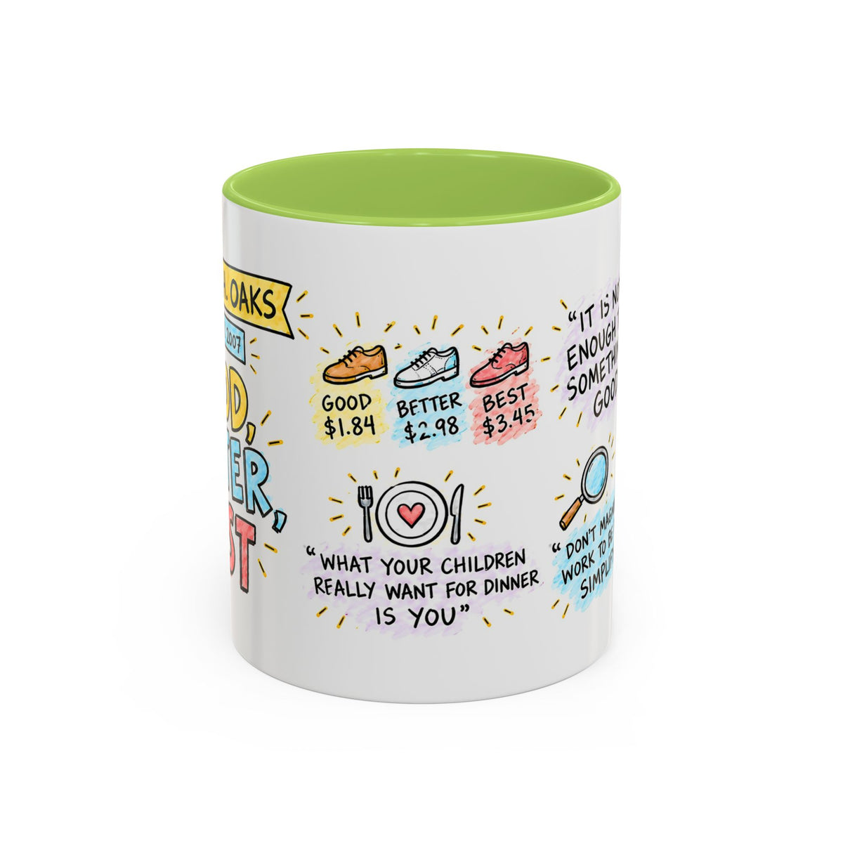 Good, Better, Best Sketch Note Mug — Dallin H. Oaks