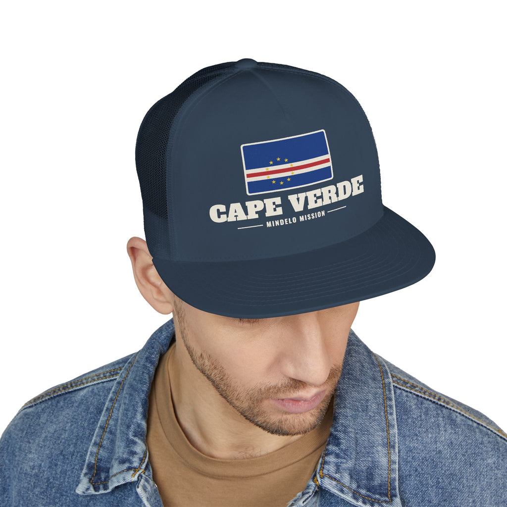 Cape Verde Mindelo Mission Flag Map Trucker Hat