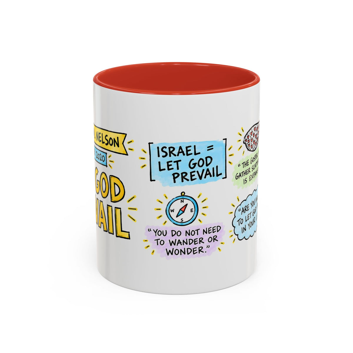 Let God Prevail Sketch Note Mug — Russell M. Nelson