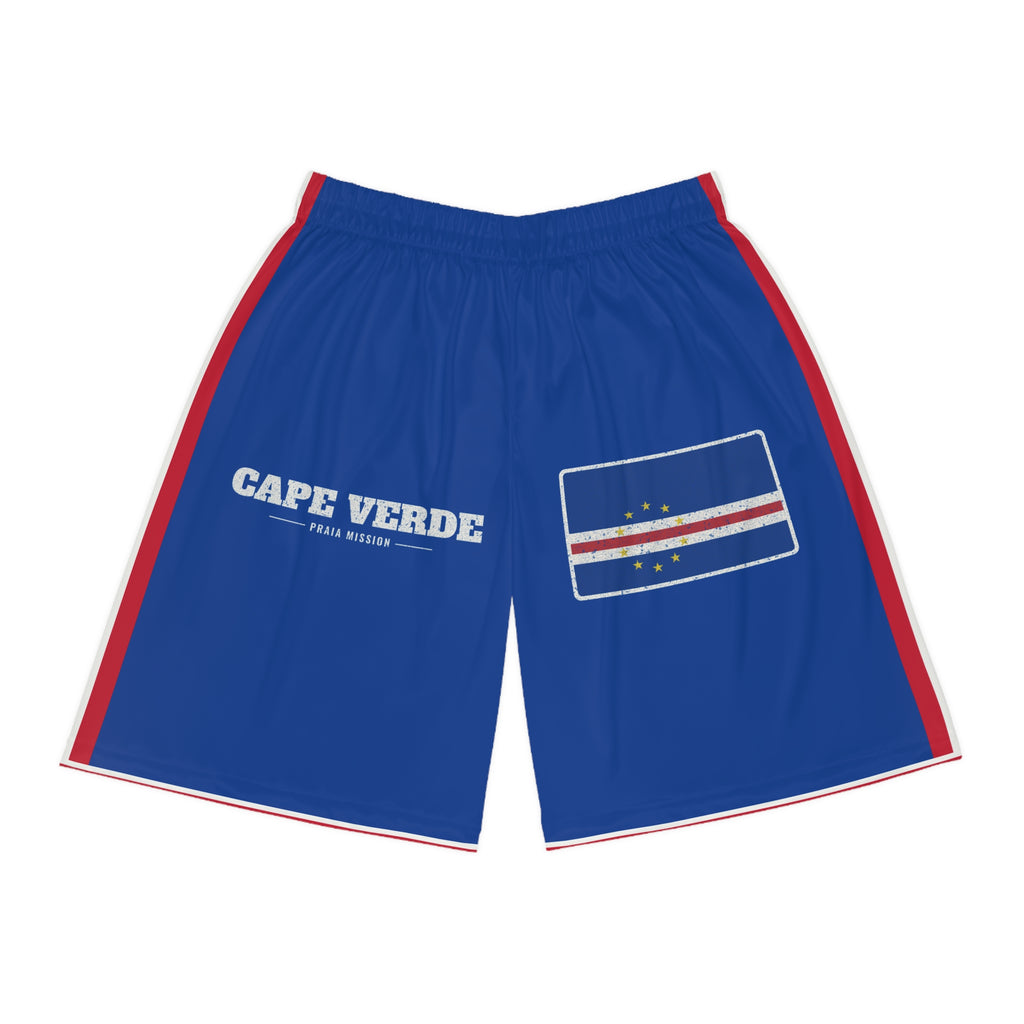 Cape Verde Praia Mission Basketball Shorts, front view