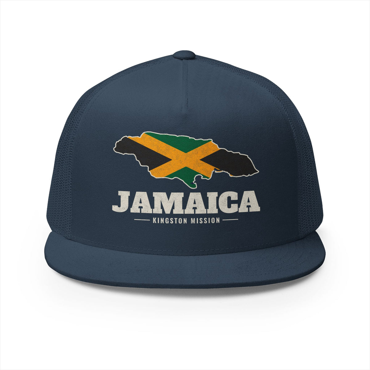 Jamaica Kingston Mission Flag Map Trucker Hat