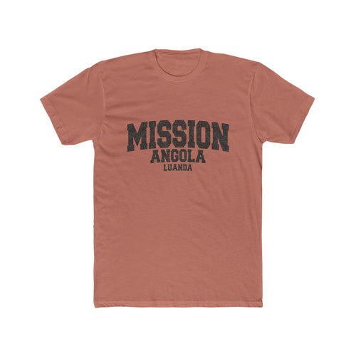 Angola Luanda Mission T-Shirt in Solid Desert Pink, front view