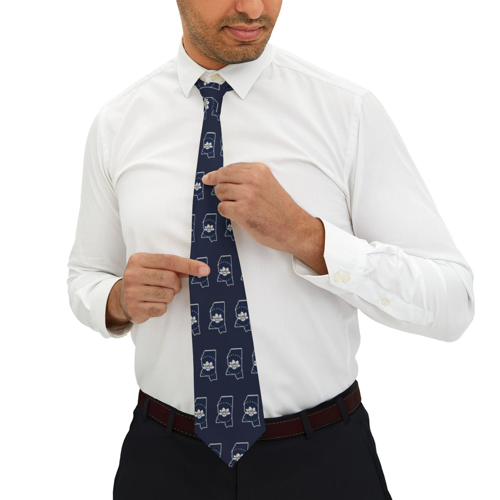 Mississippi Mission Flag Map Tie