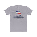 Costa Rica San Jose East Mission Flag Map shirt in Heather Grey: flag of Costa Rica in the outline of Costa Rica with navy lettering, front view
