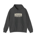 Florida Orlando Mission Hoodie in Dark Heather, front view with the varsity mission design