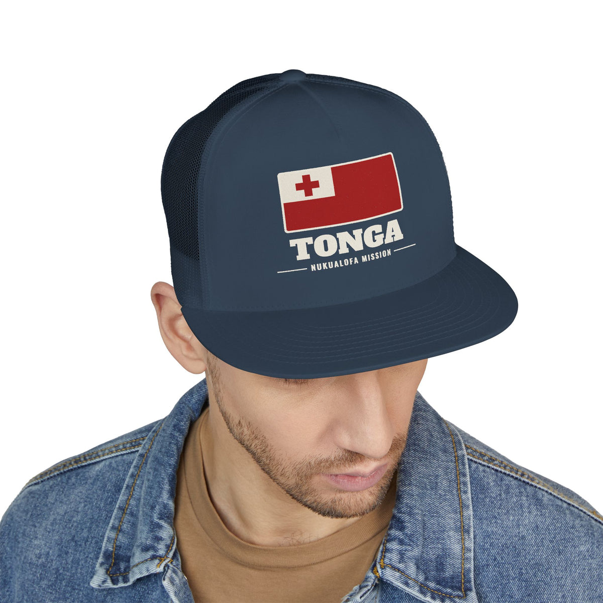 Tonga Nukualofa Mission Flag Map Trucker Hat
