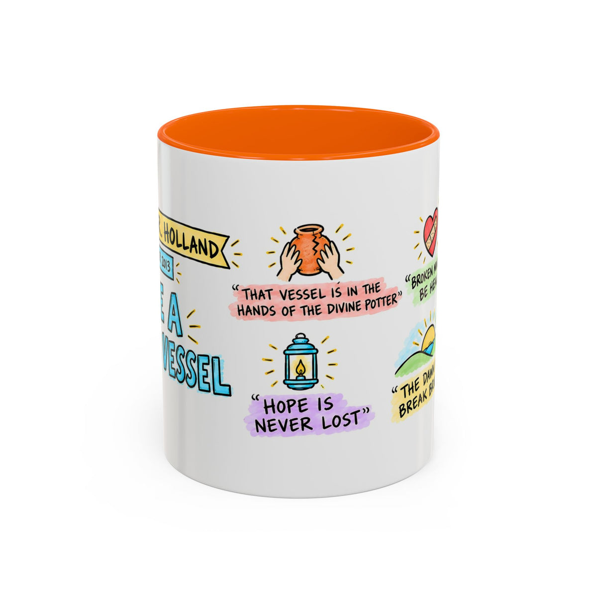 Like a Broken Vessel Sketch Note Mug — Jeffrey R. Holland