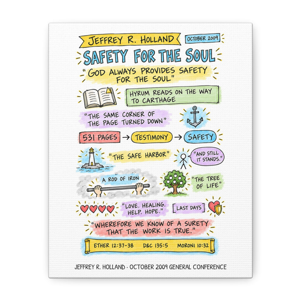 Safety for the Soul Sketch Note Canvas — Jeffrey R. Holland