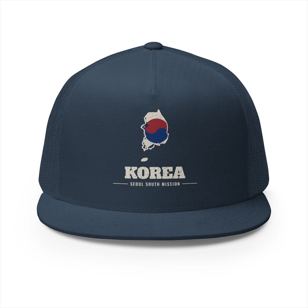 Korea Seoul South Mission Flag Map Trucker Hat