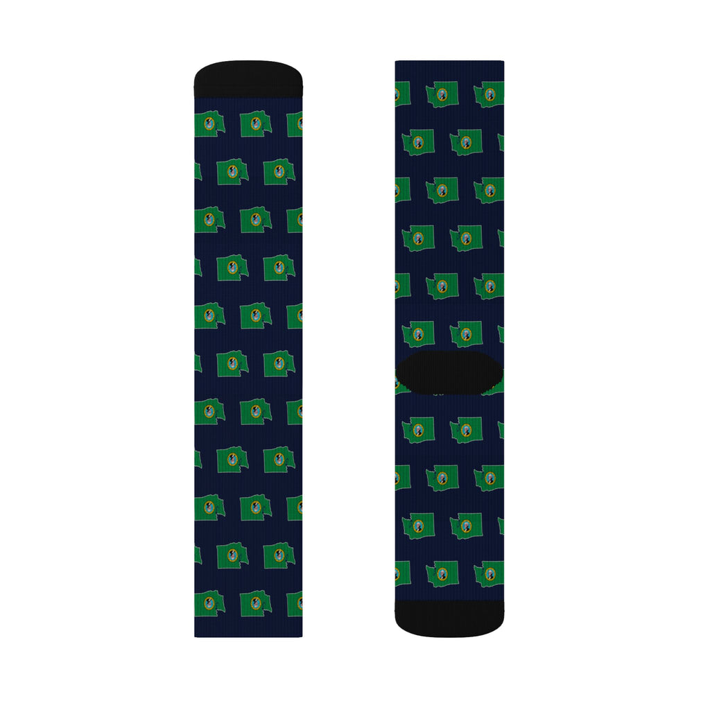 Washington Mission Flag Map Socks