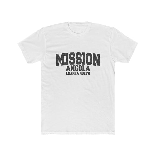 Angola Luanda North Mission T-Shirt in Solid White, front view