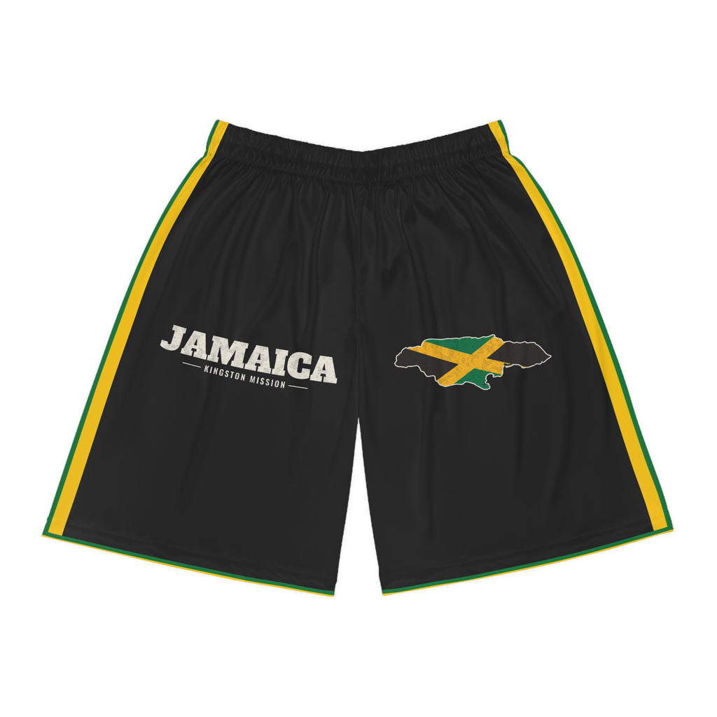 Jamaica Kingston Mission Basketball Shorts, front view