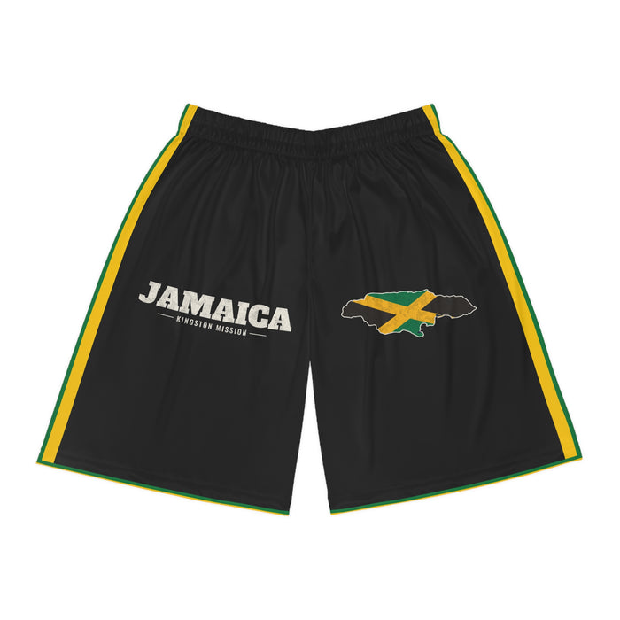 Jamaica Kingston Mission Basketball Shorts, front view
