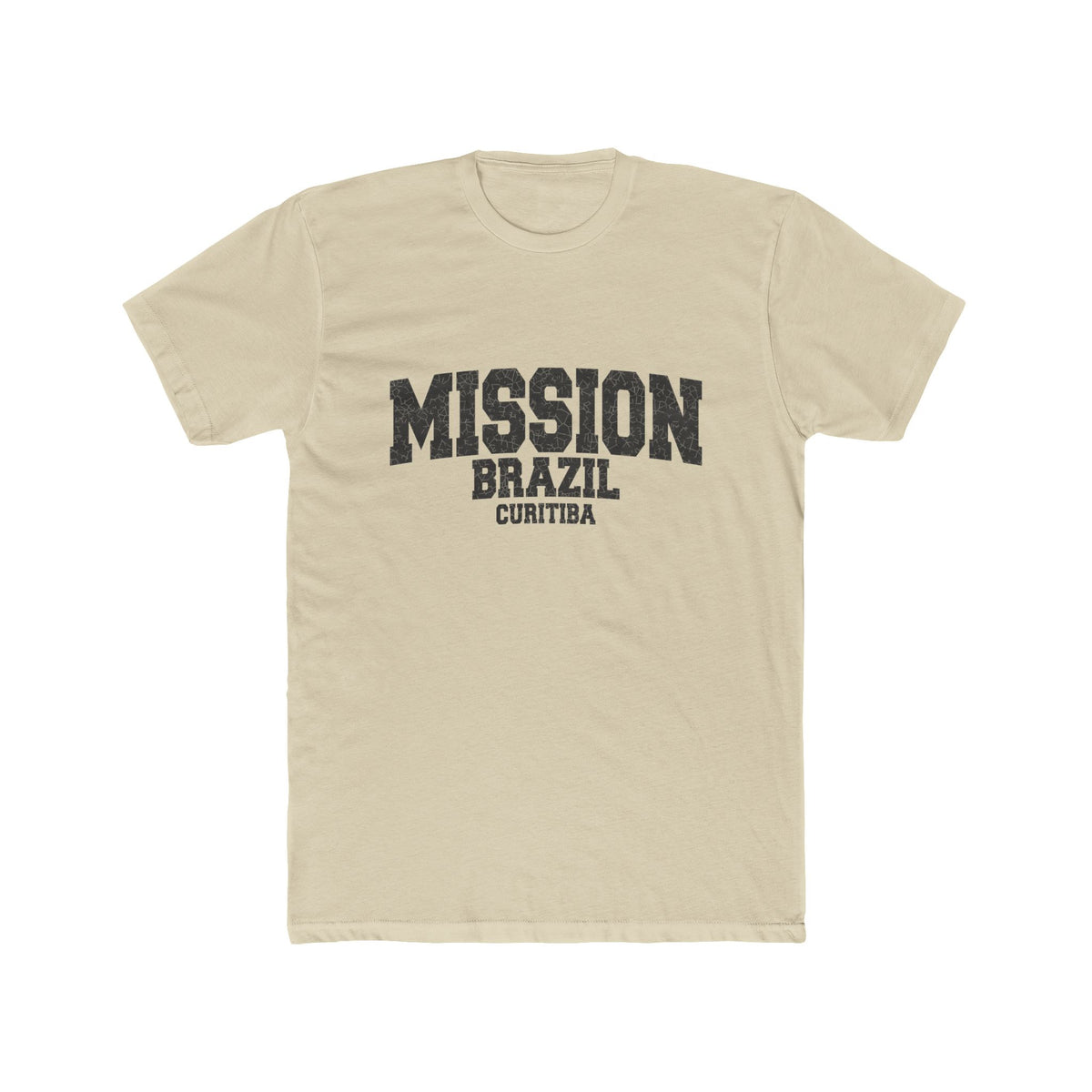Brazil Curitiba Mission T-Shirt in Solid Cream, front view