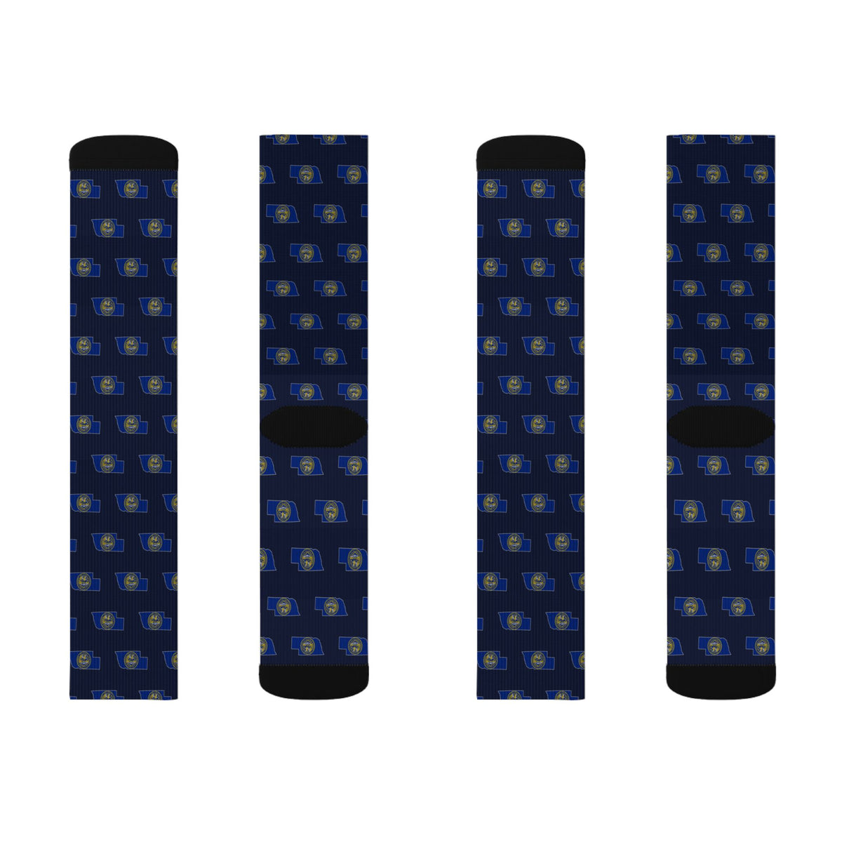 Nebraska Mission Flag Map Socks