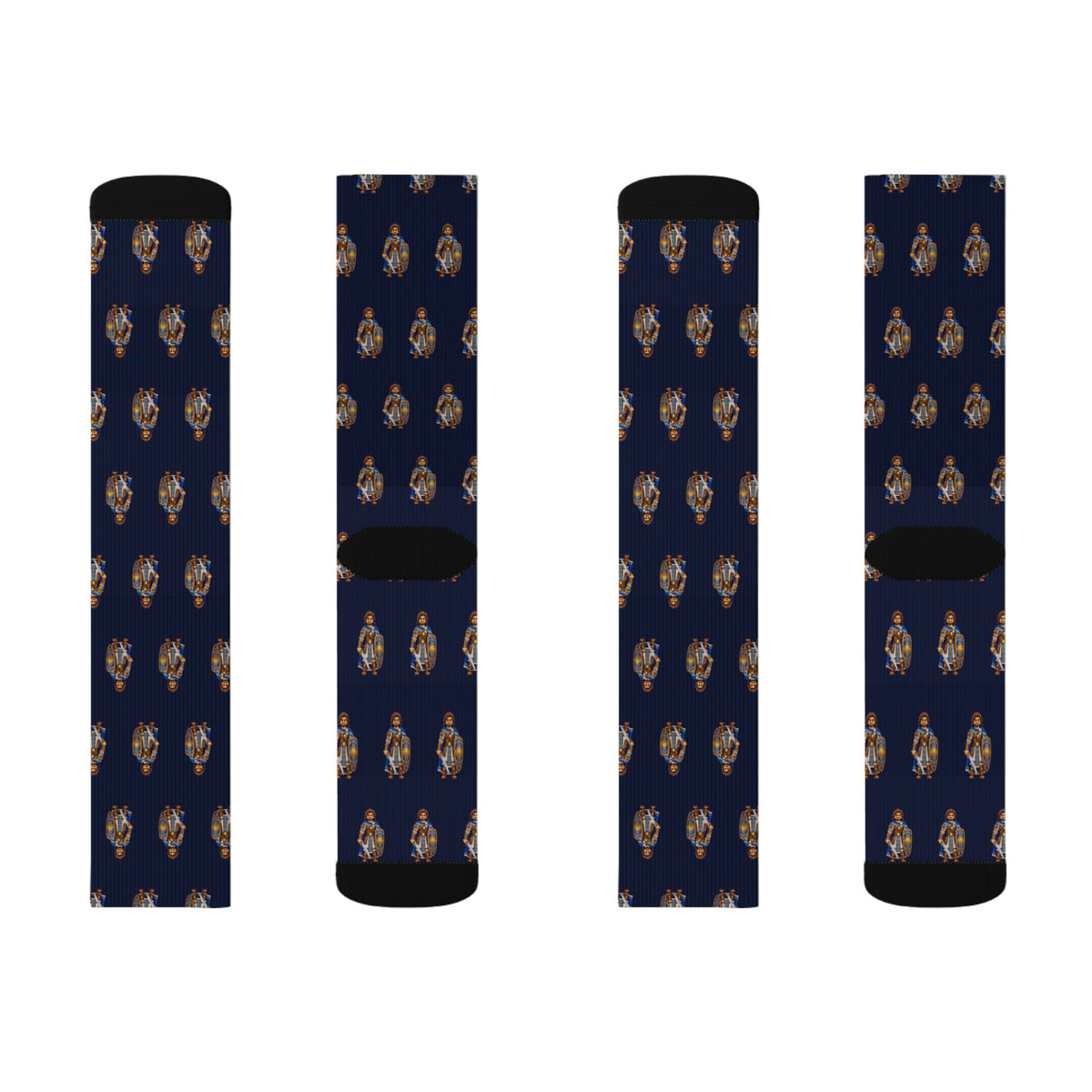 Lehi (Nephite Captain) Brick Chess crew socks by Weak Things view 2
