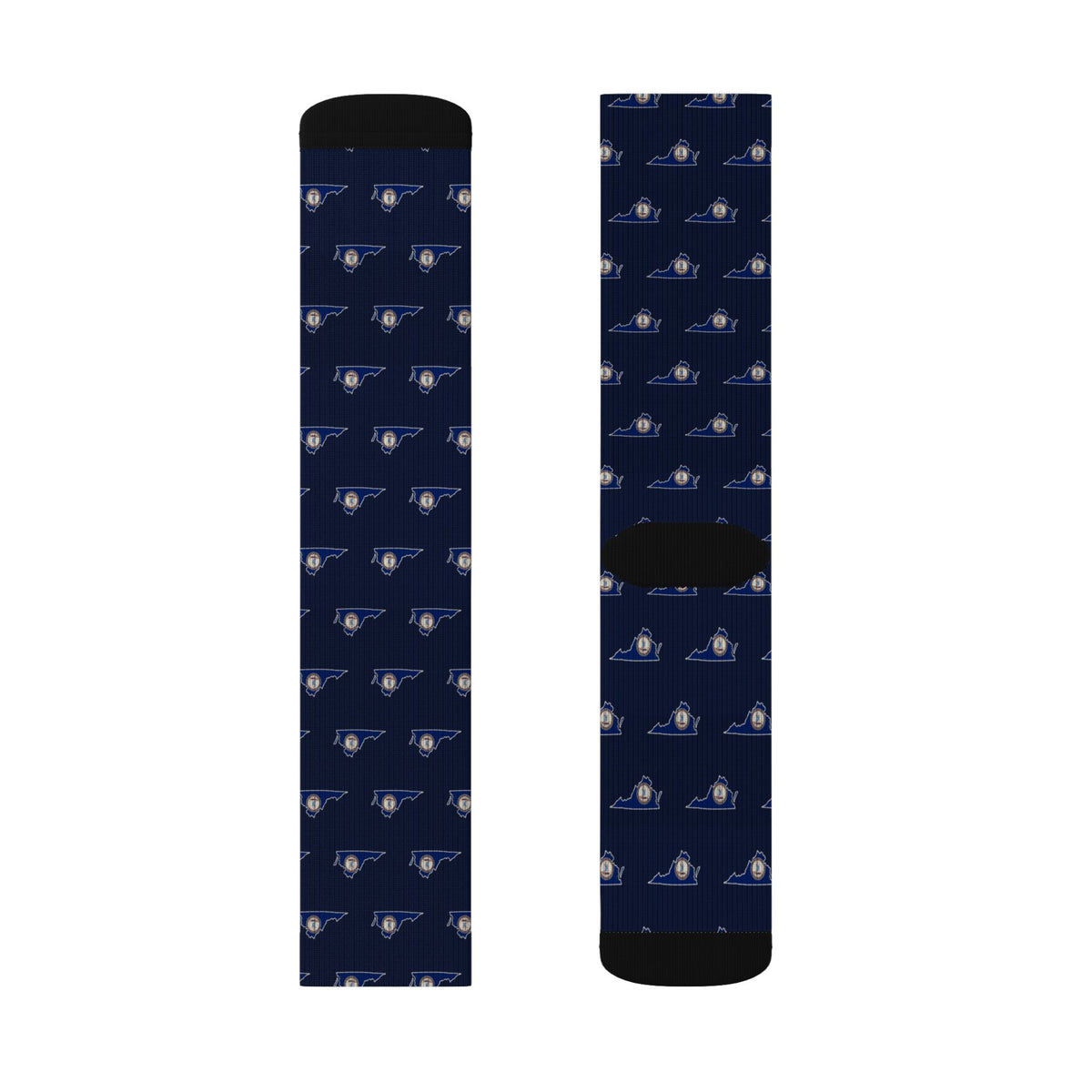 Virginia Mission Flag Map Socks