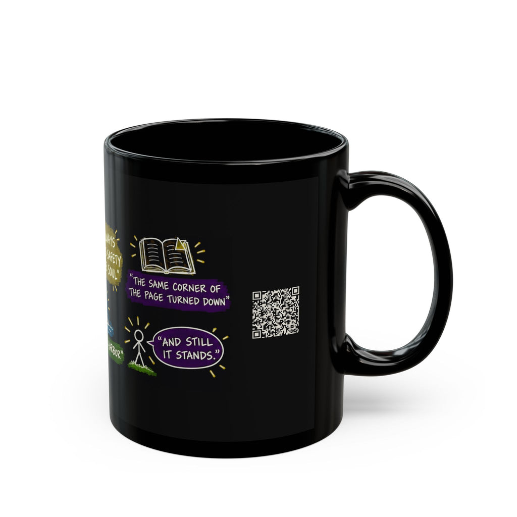 Safety for the Soul Sketch Note Black Mug — Jeffrey R. Holland