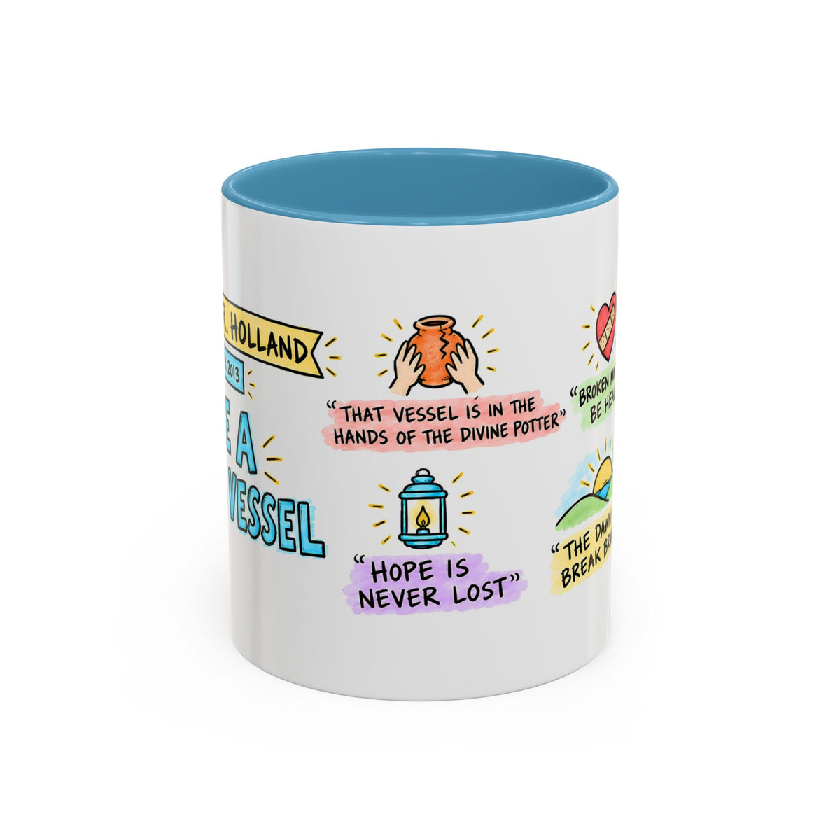 Like a Broken Vessel Sketch Note Mug — Jeffrey R. Holland
