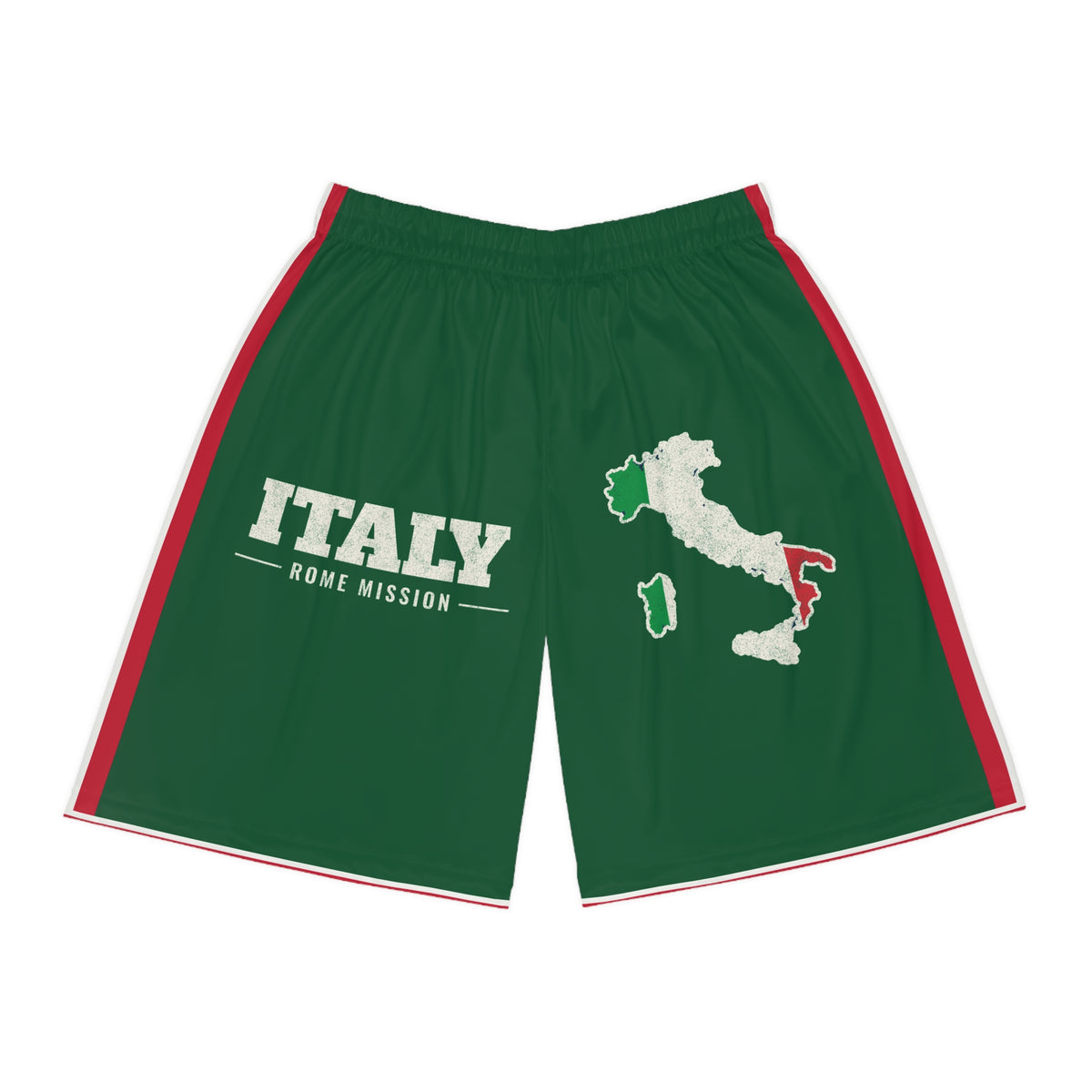 Italy Rome Mission Basketball Shorts, front view