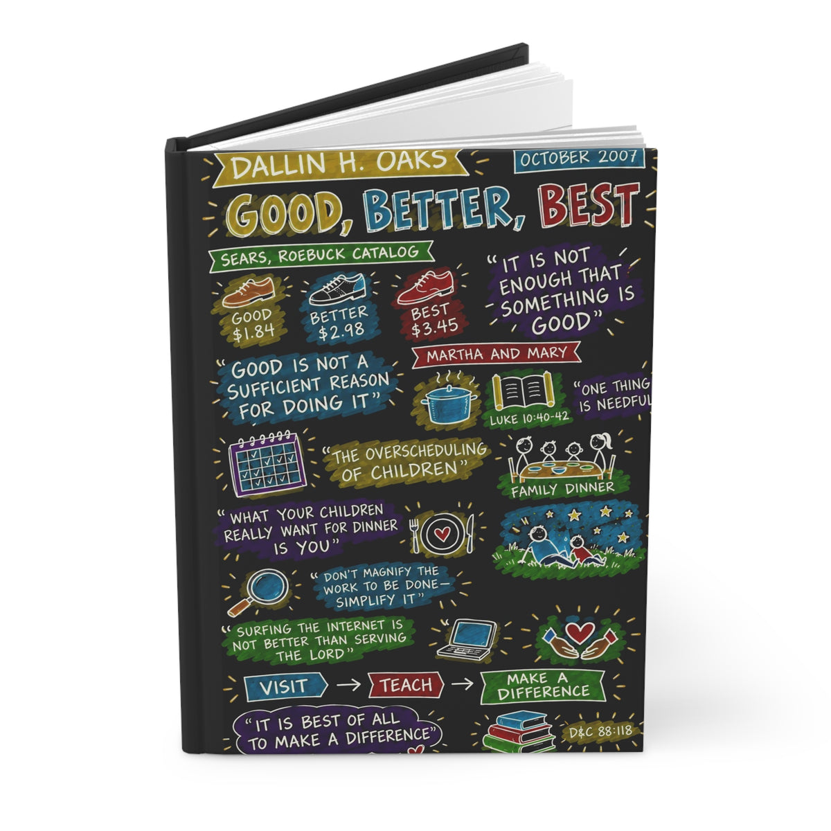Good, Better, Best Sketch Note Journal — Dallin H. Oaks
