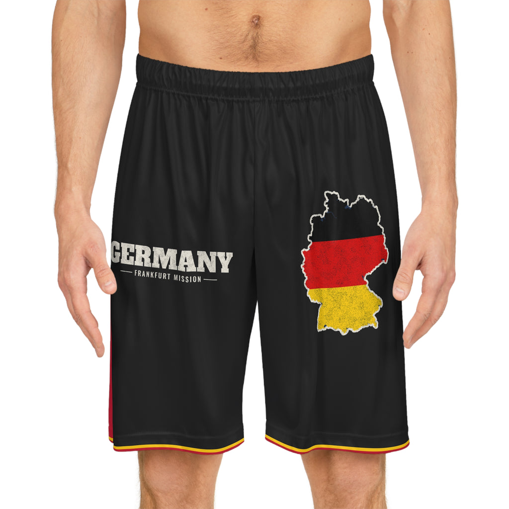 Germany Frankfurt Mission Basketball Shorts, worn, front view