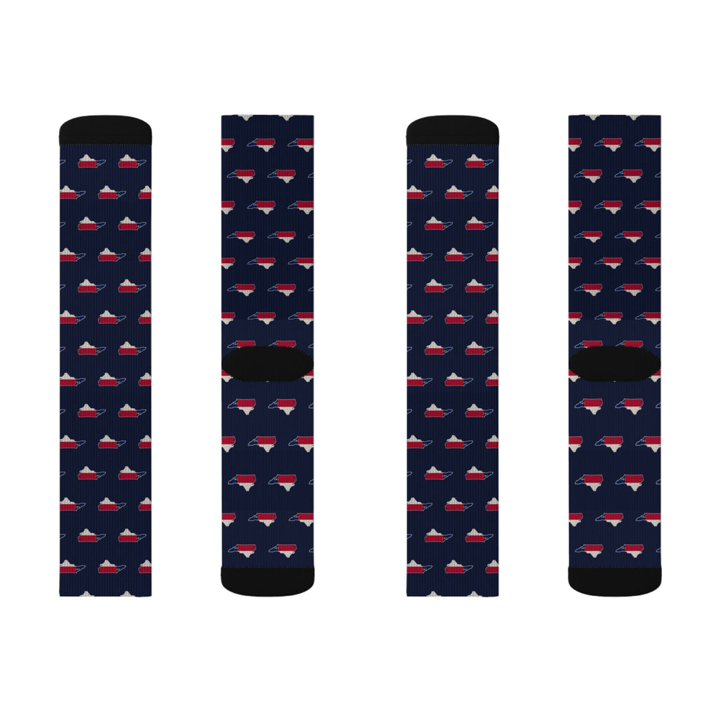 North Carolina Mission Flag Map Socks