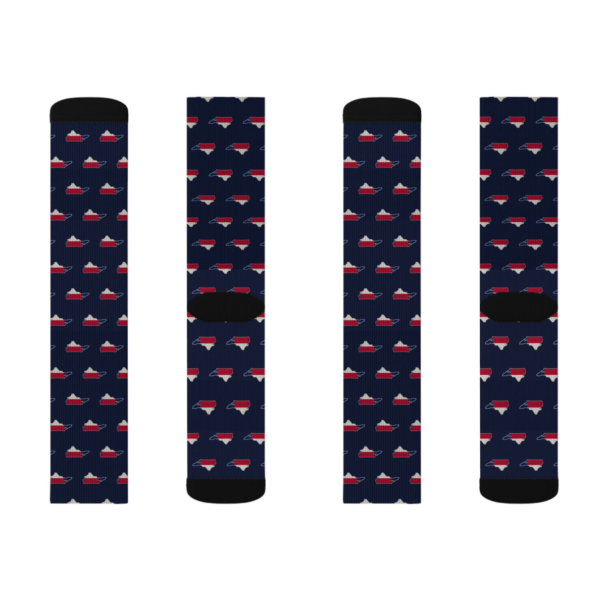 North Carolina Mission Flag Map Socks