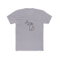Michigan Lansing Mission Heart Map shirt in Heather Grey: Michigan outline with a red heart, front view