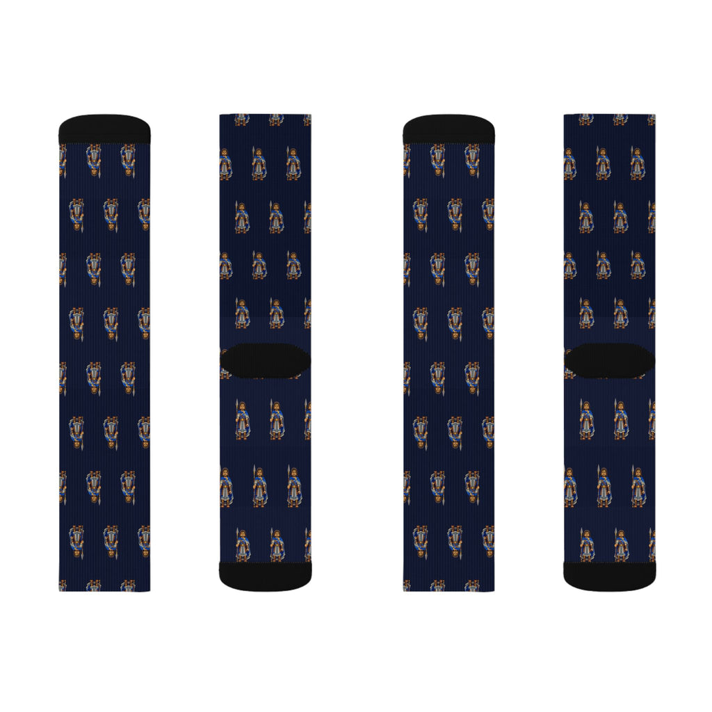 Gidgiddoni Brick Chess crew socks by Weak Things view 2