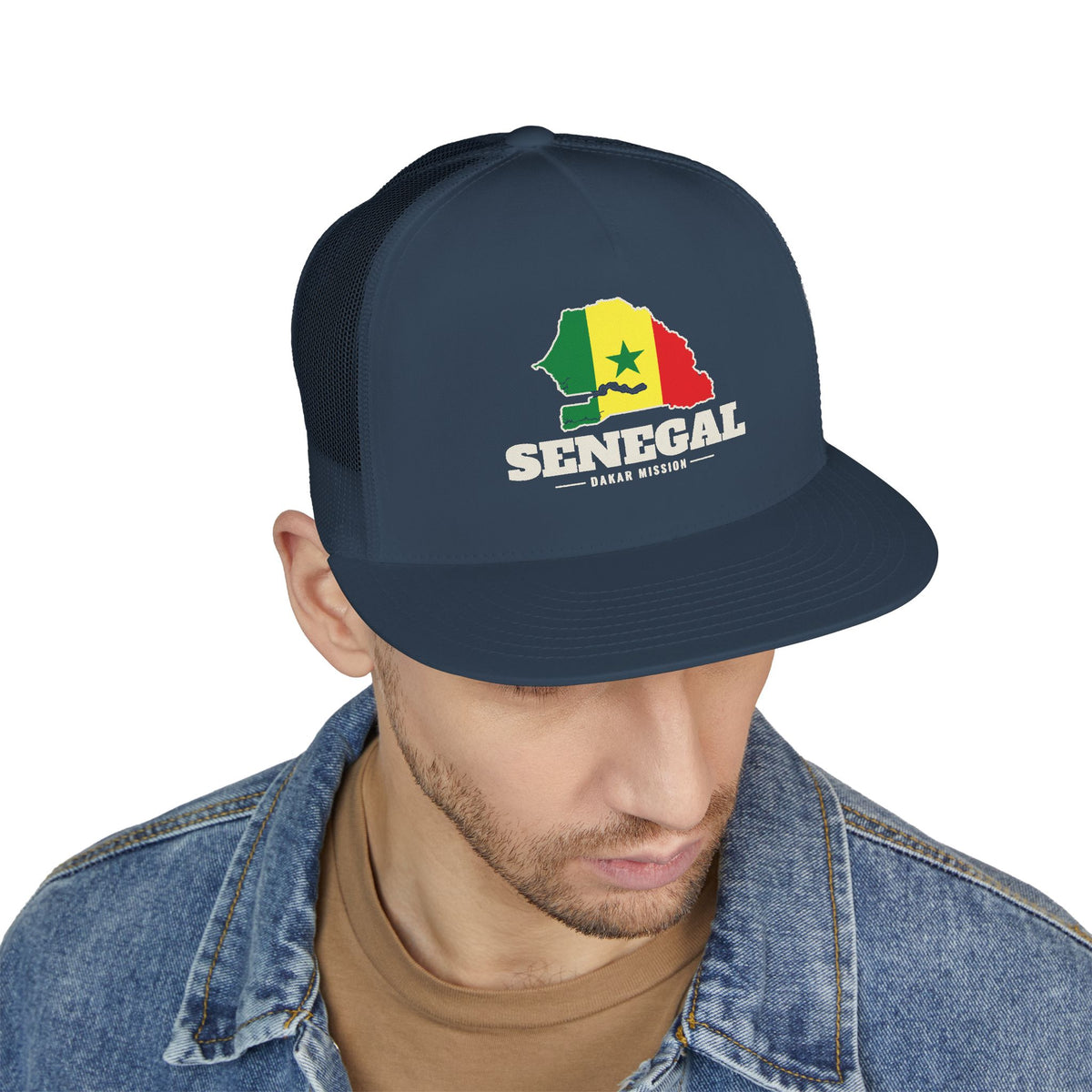 Senegal Dakar Mission Flag Map Trucker Hat