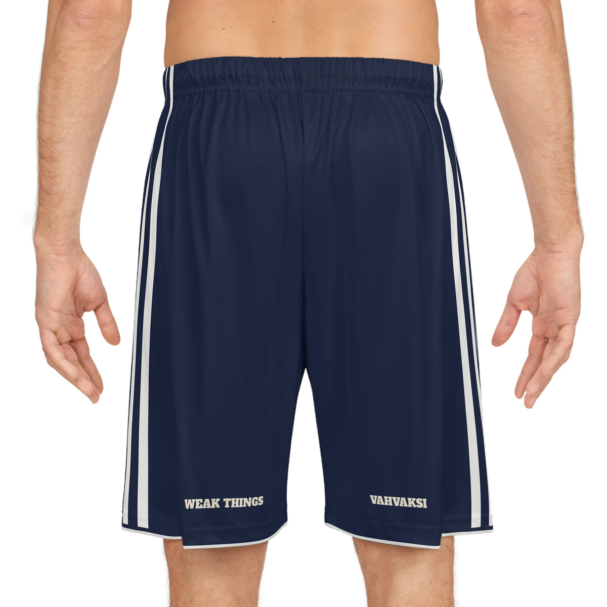 Finland Helsinki Mission Basketball Shorts, worn, back view