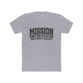 North Dakota Bismarck Mission T-Shirt in Heather Grey, front view