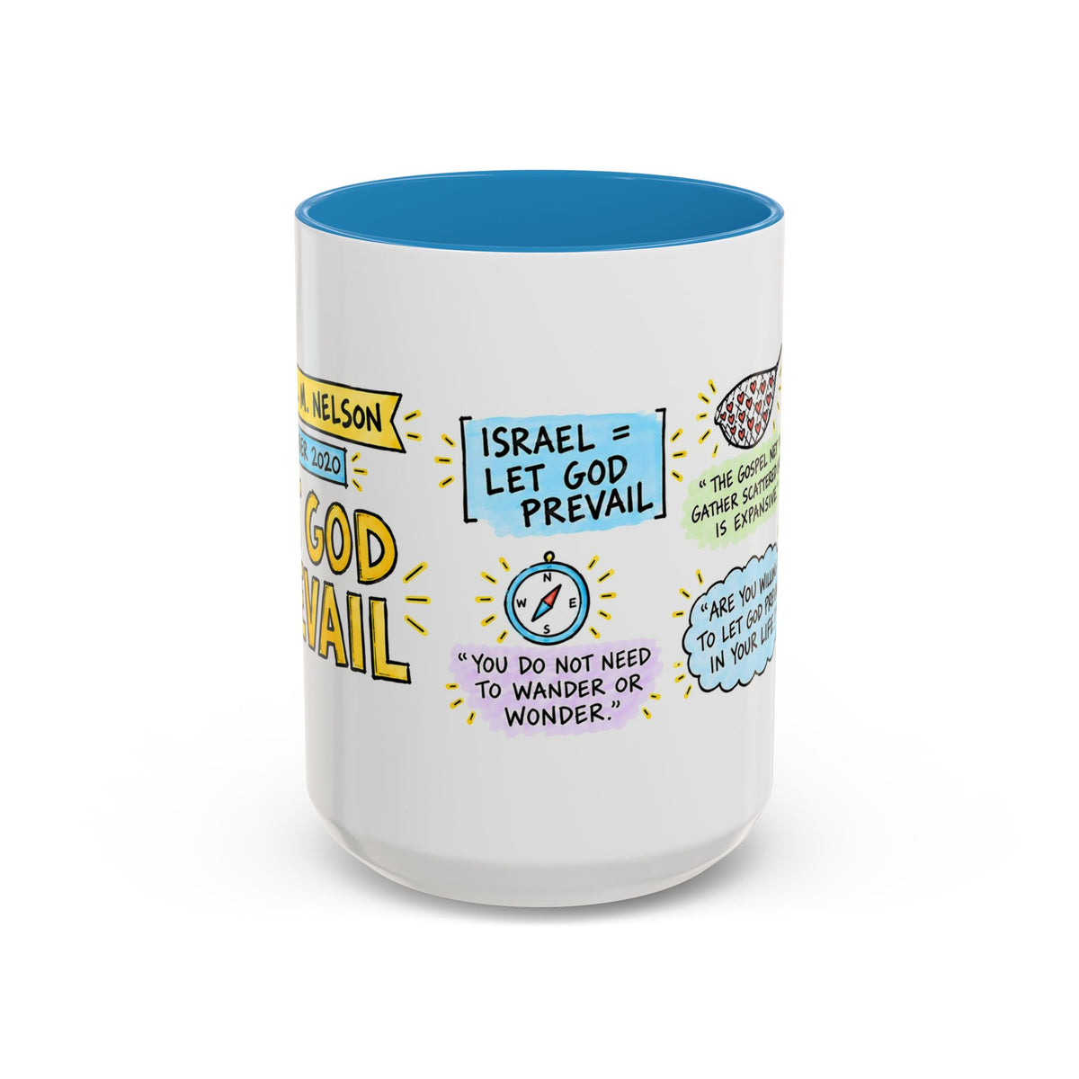 Let God Prevail Sketch Note Mug — Russell M. Nelson