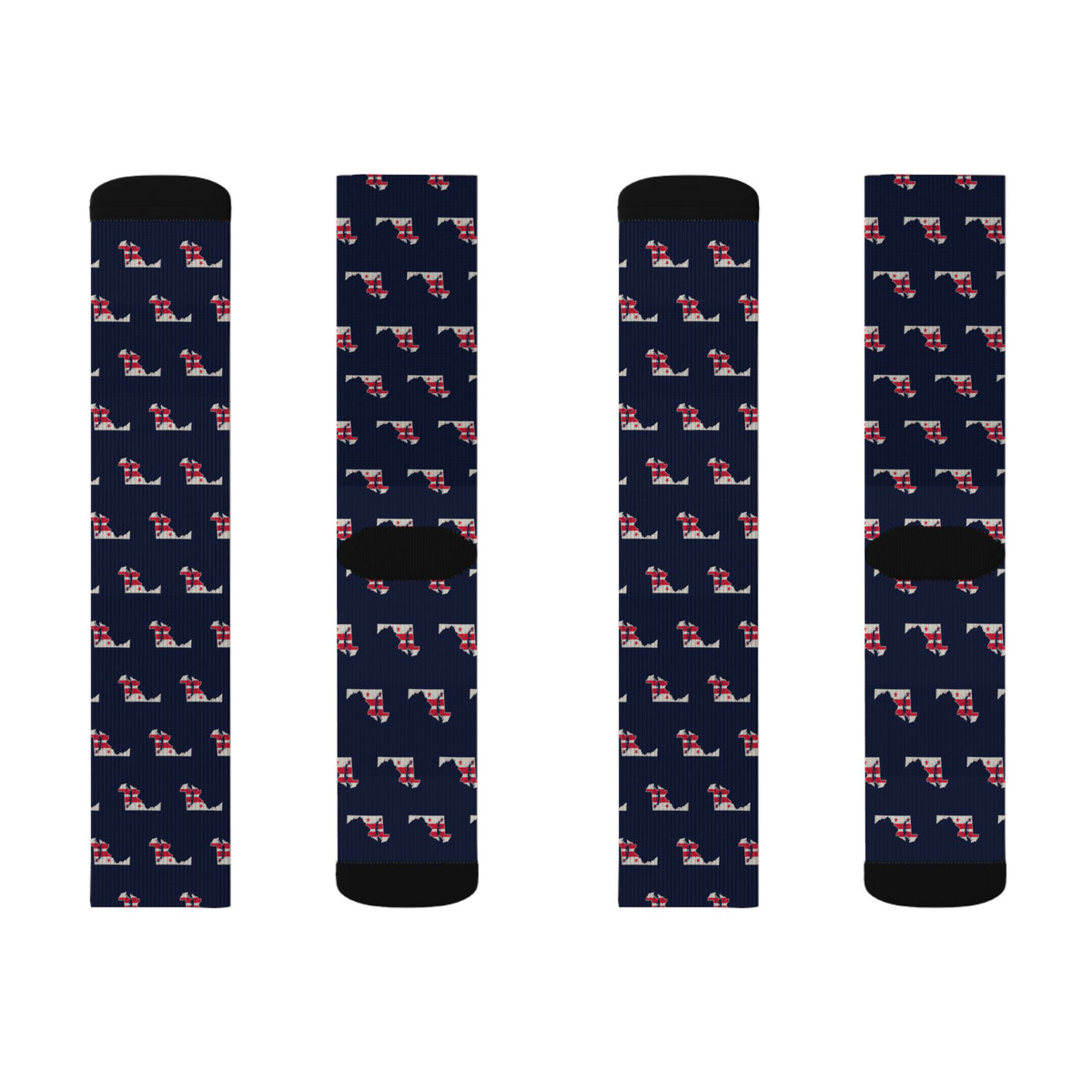 Washington DC North Mission Flag Map Socks