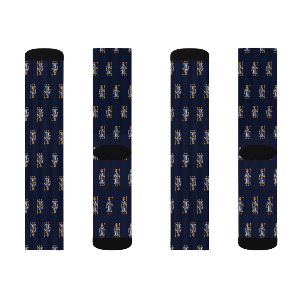 King Limhi Brick Chess crew socks by Weak Things view 2